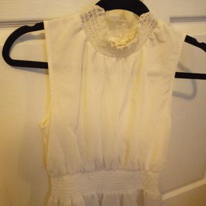 Japna Sleeveless Cream Blouse